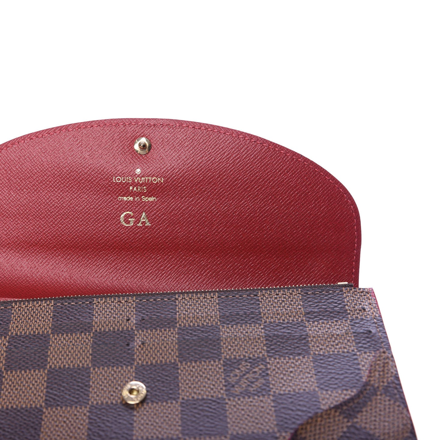 Damier Ebene Caissa Wallet Cherry