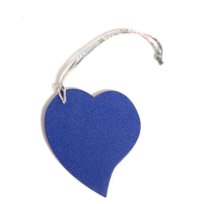 Hermes Togo Epsom Petit H Heart Bag Charm GM 5P Pink Bleu Electrique 3 of 5
