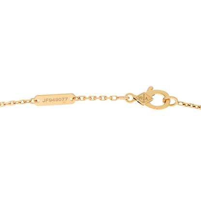 Van Cleef & Arpels 18K Yellow Gold Guilloche Vintage Alhambra Pendant Necklace 4 of 6