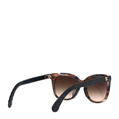 Chanel Acetate Denim Quilted CC Sunglasses 5343-A Brown 3 of 7