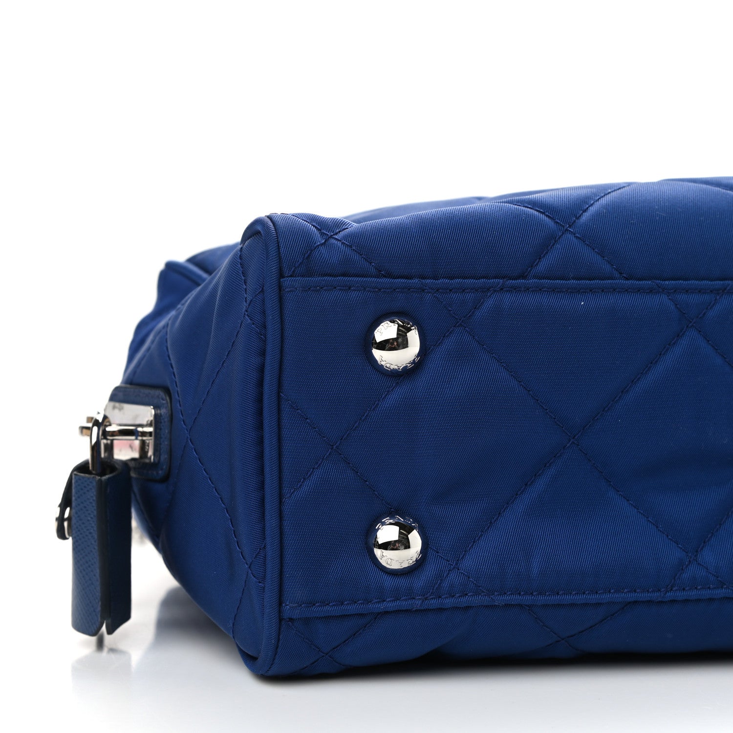 Prada Nylon Tessuto Impuntu Quilted Shoulder Bag Bluette 9 of 10
