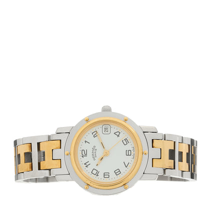 Hermes Stainless Steel 24mm Clipper Quartz Watch Gold 2 of 4