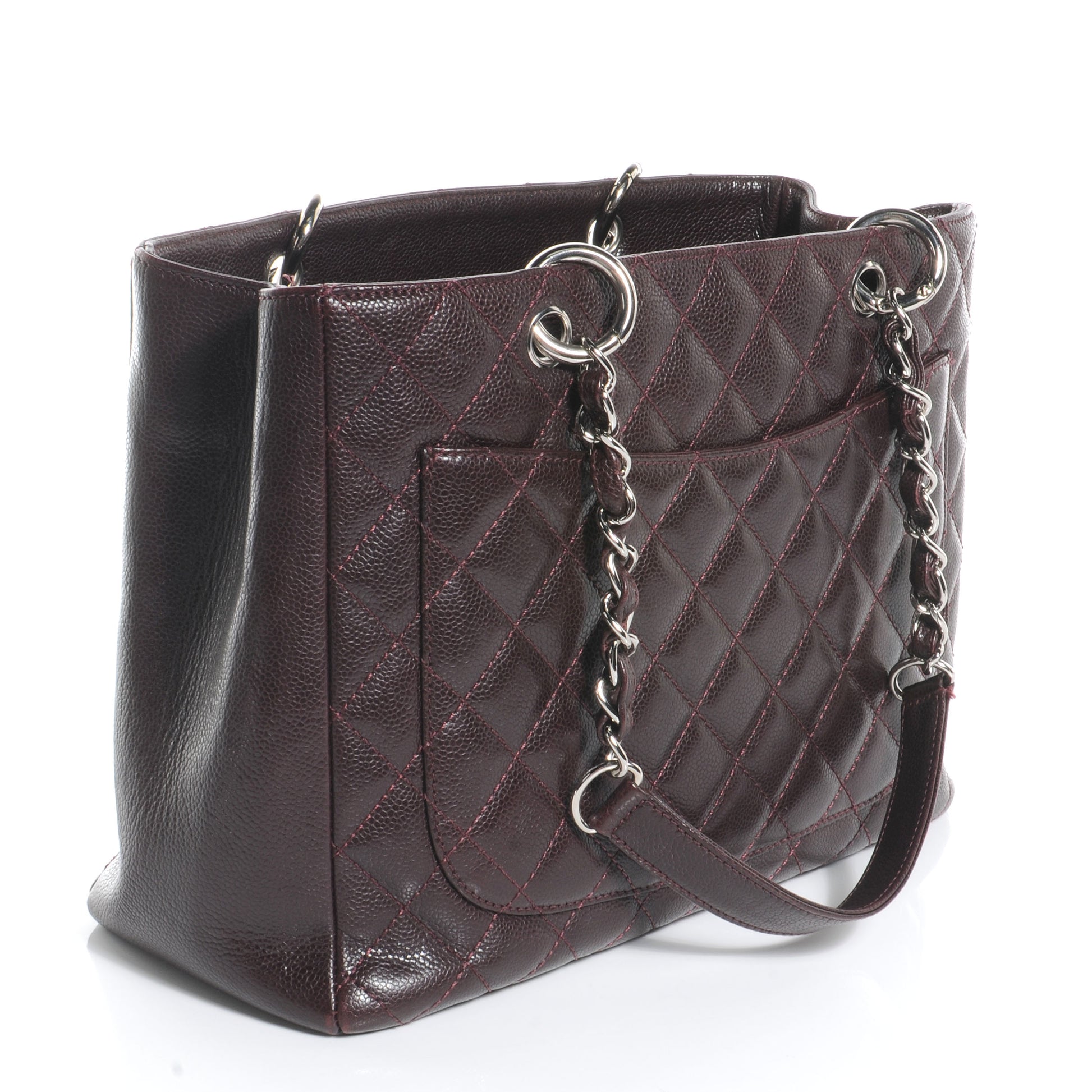 Chanel Caviar Grand Shopping Tote GST Dark Brown 4 of 8