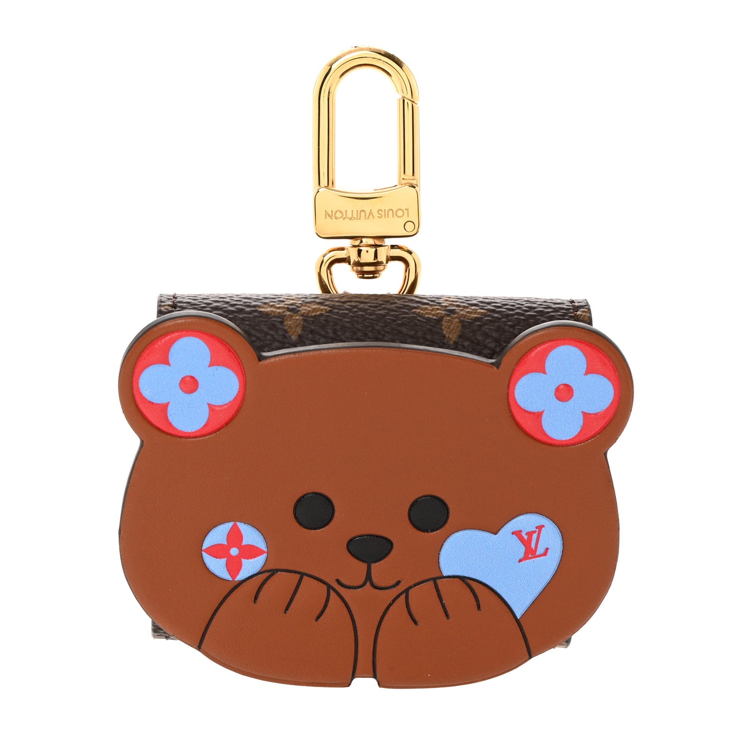 Monogram Teddy Bear Earphone Case