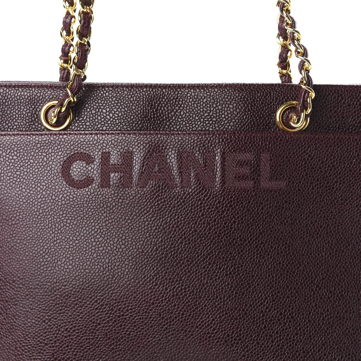 Caviar Shoulder Bag Burgundy