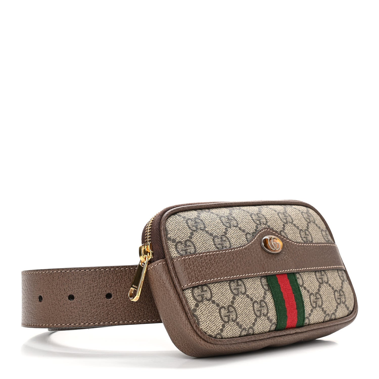 Gucci GG Supreme Monogram Web Ophidia Belted iPhone Case 85 34 Dark Brown 4 of 11