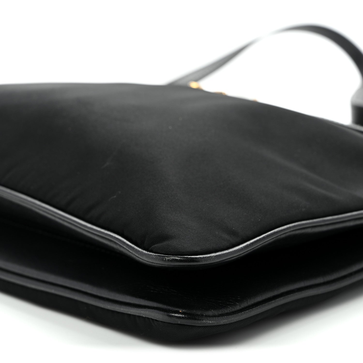 Prada Tessuto Nylon Soft Calf Double Zip Crossbody Bag Black 11 of 11