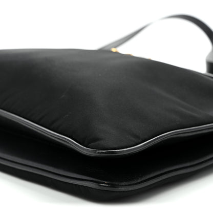 Prada Tessuto Nylon Soft Calf Double Zip Crossbody Bag Black 11 of 11