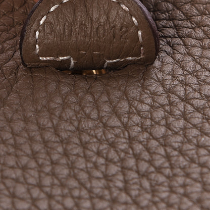 Hermes Taurillon Clemence Amazone Evelyne TPM Etoupe Bleu Indigo 7 of 11