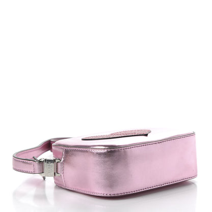 Gucci Metallic Calfskin Children's Glitter Heart Messenger Bag Pink 5 of 11