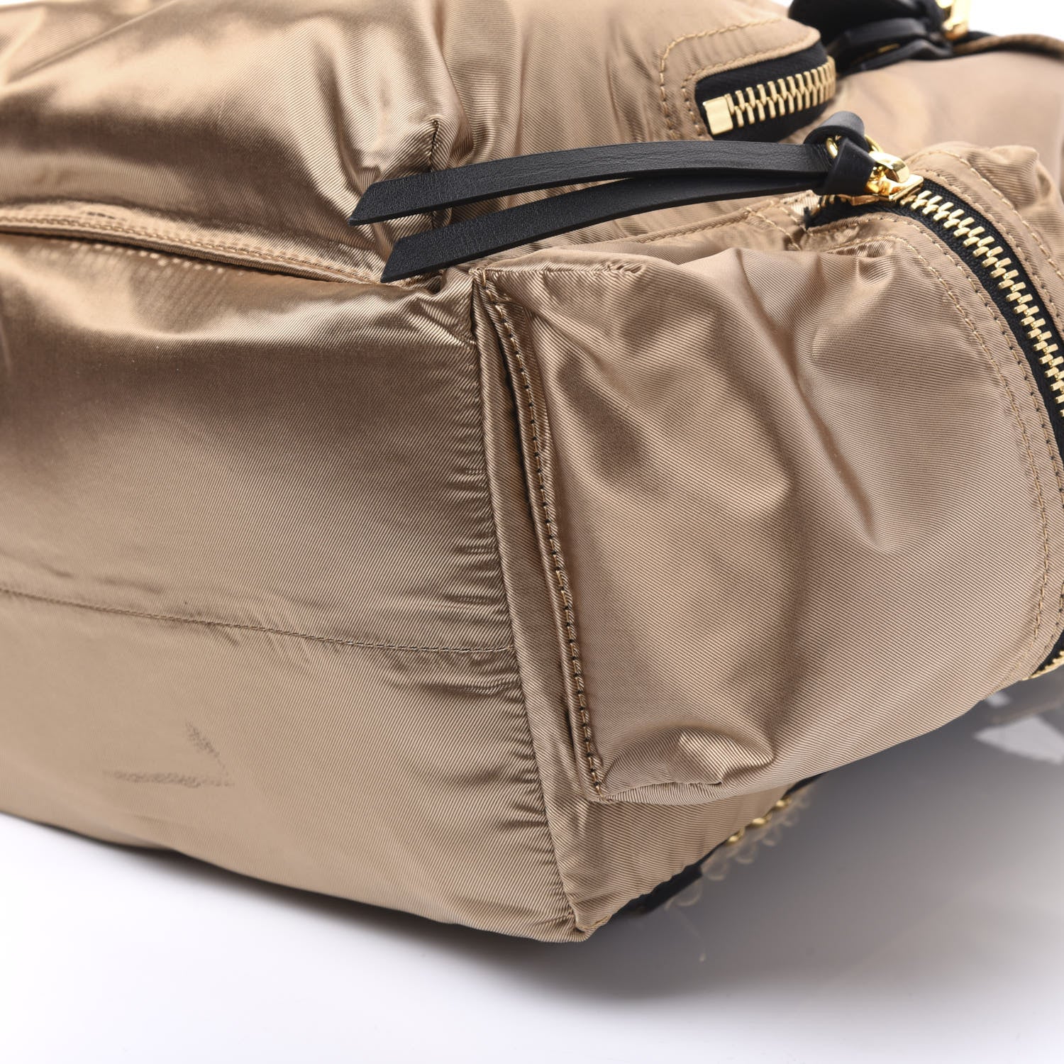 Burberry Metallic Satin Nylon Medium Rucksack Backpack Gold 6 of 8