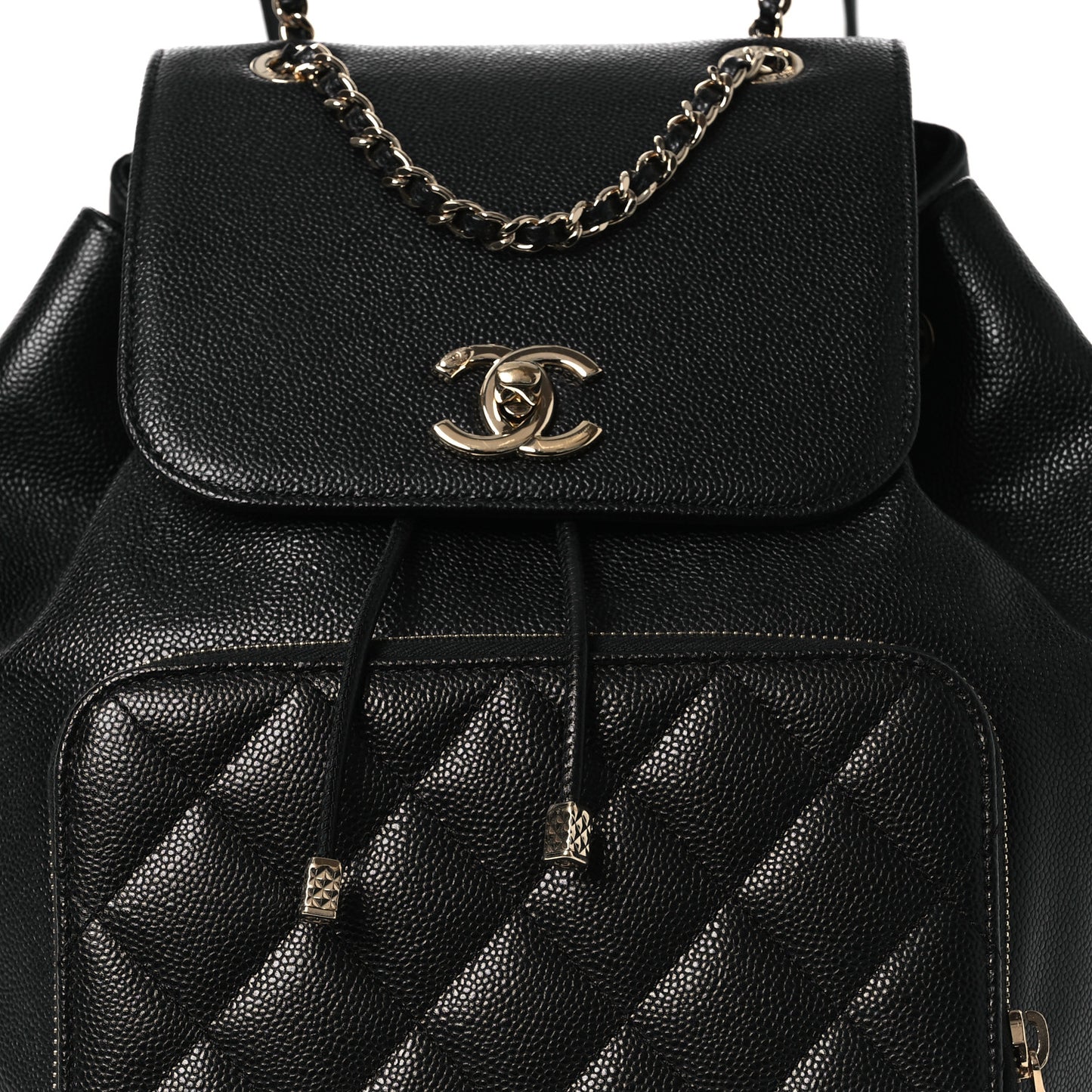 Caviar Quilted Business Affinity Backpack Black