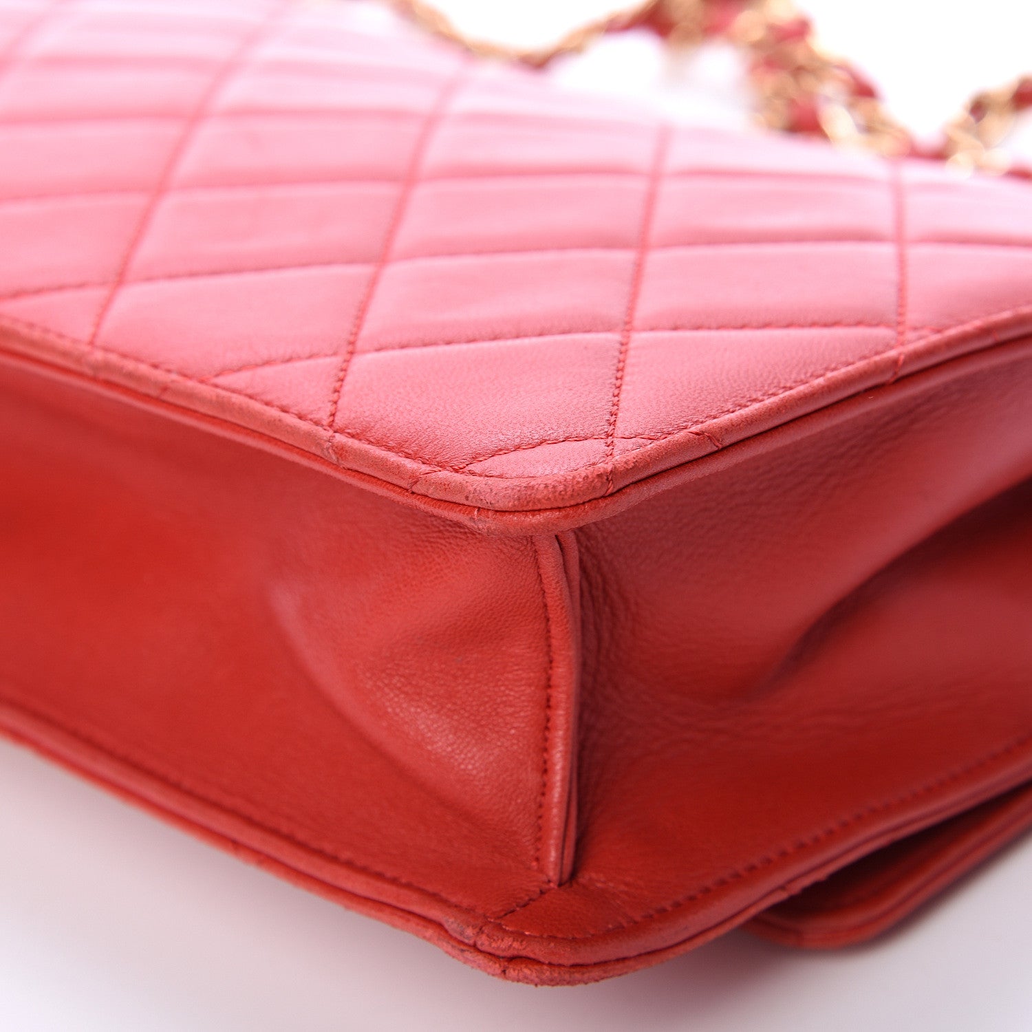 Chanel Lambskin Quilted Large Golden Class Flap Red 10 of 18