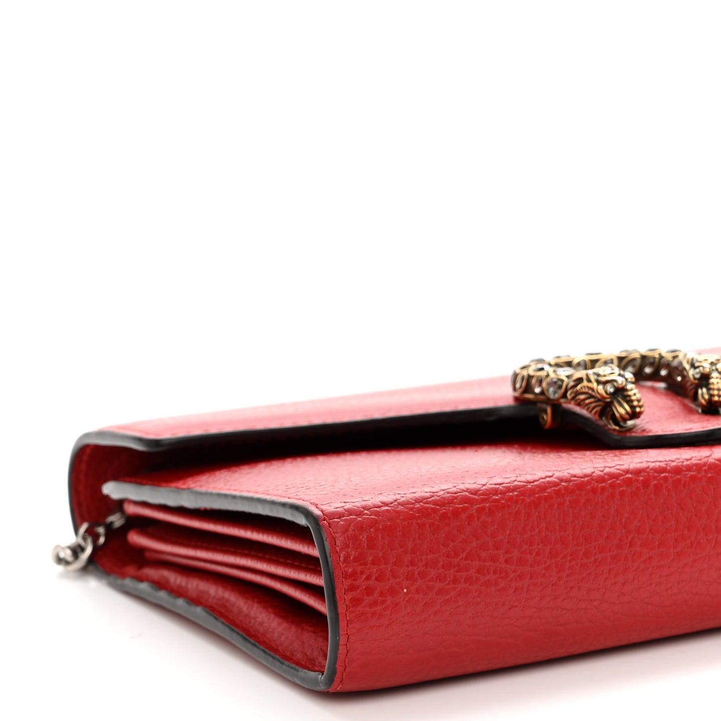 Calfskin Mini Dionysus Chain Wallet Hibiscus Red