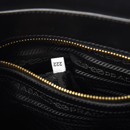 Prada Saffiano Soft Calfskin Small Zippered Tote Black 8 of 12