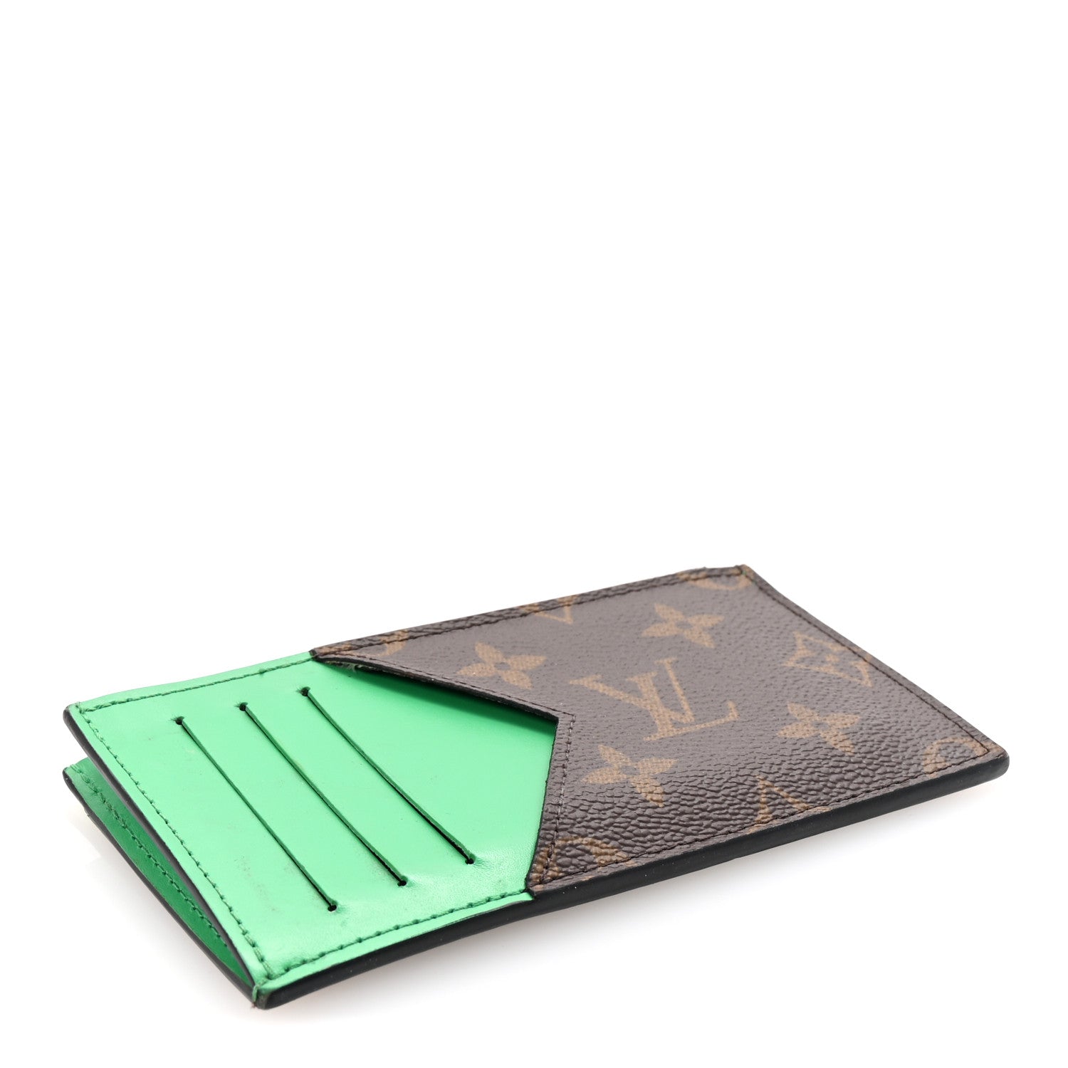 Louis Vuitton Monogram Calfskin Coin Card Holder Minty Green 4 of 6