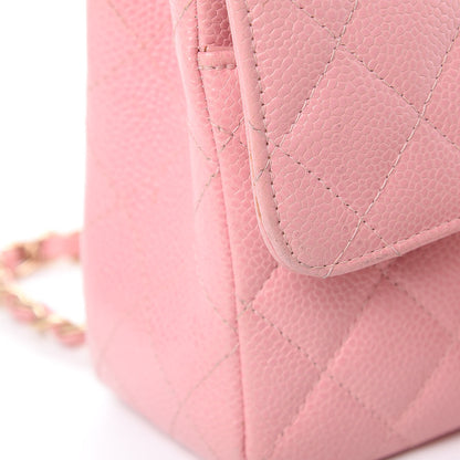 Chanel Caviar Quilted Small Double Flap Pink 11 of 19