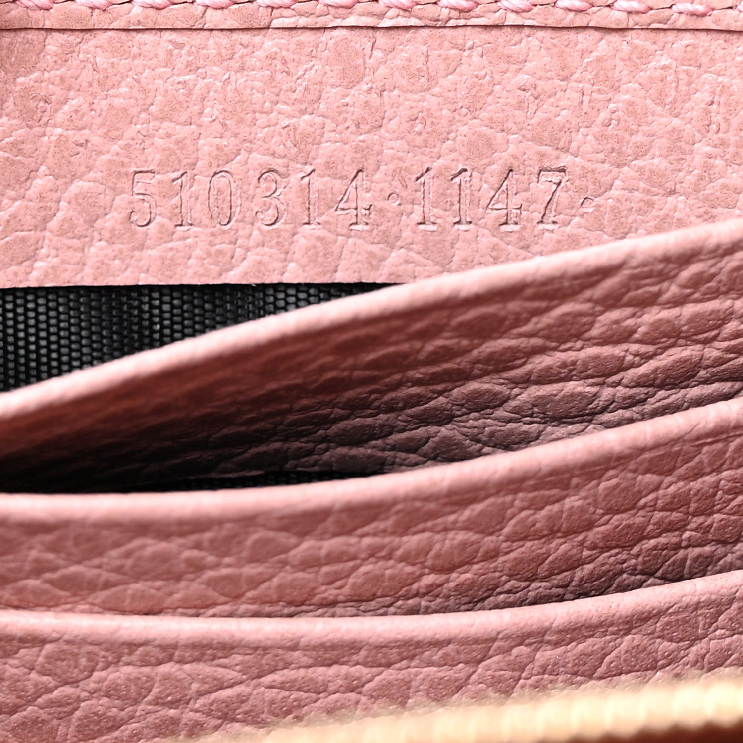 Gucci Dollar Calfskin Interlocking G Chain Wallet Soft Pink 7 of 9