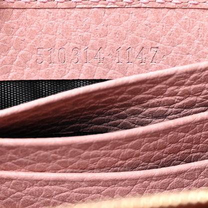 Gucci Dollar Calfskin Interlocking G Chain Wallet Soft Pink 7 of 9