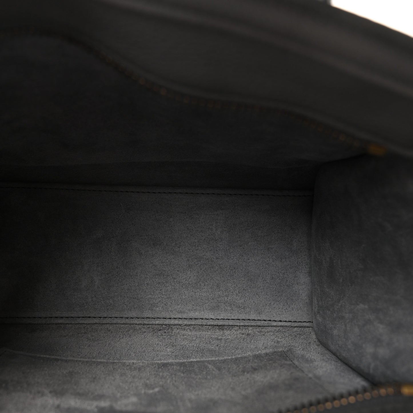 Baby Drummed Calfskin Nano Luggage Kohl