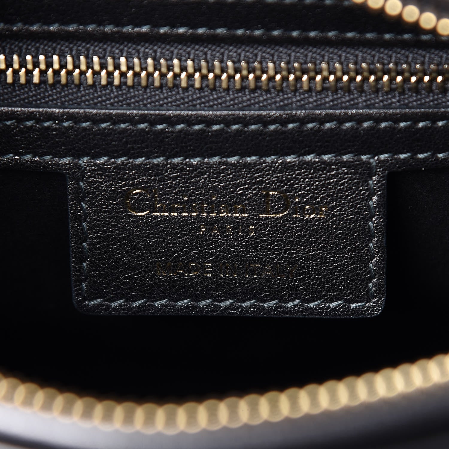 Christian Dior Metallic Lambskin Cannage Medium Lady Dior Gunmetal 6 of 10