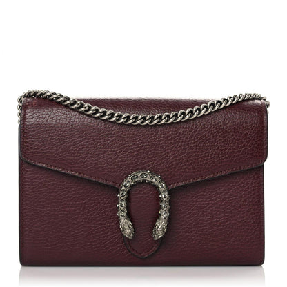 Gucci Dollar Calfskin Crystal Mini Dionysus Chain Wallet Vintage Bordeaux 1 of 14