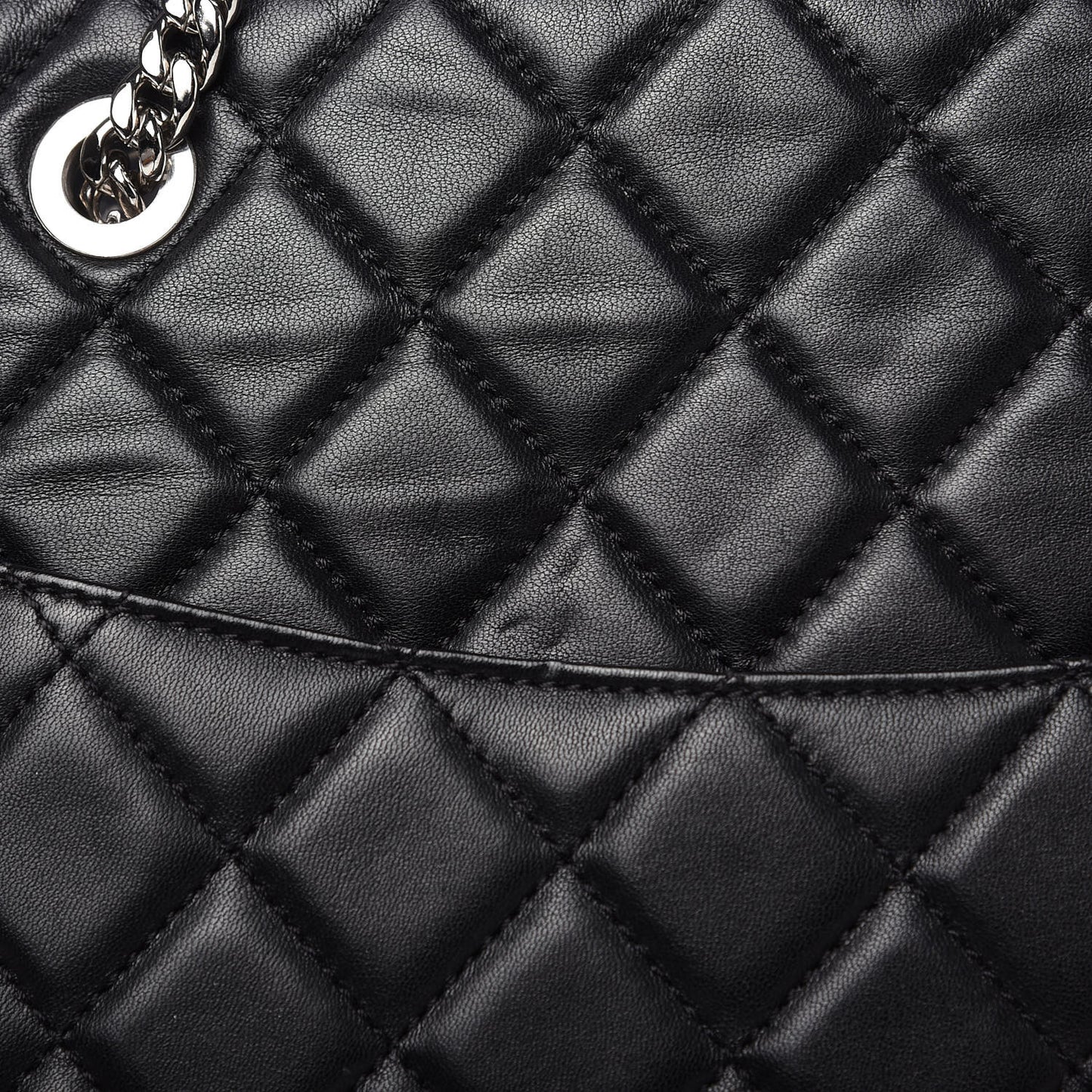 Lambskin Quilted Medium Urban Delight Tote Black