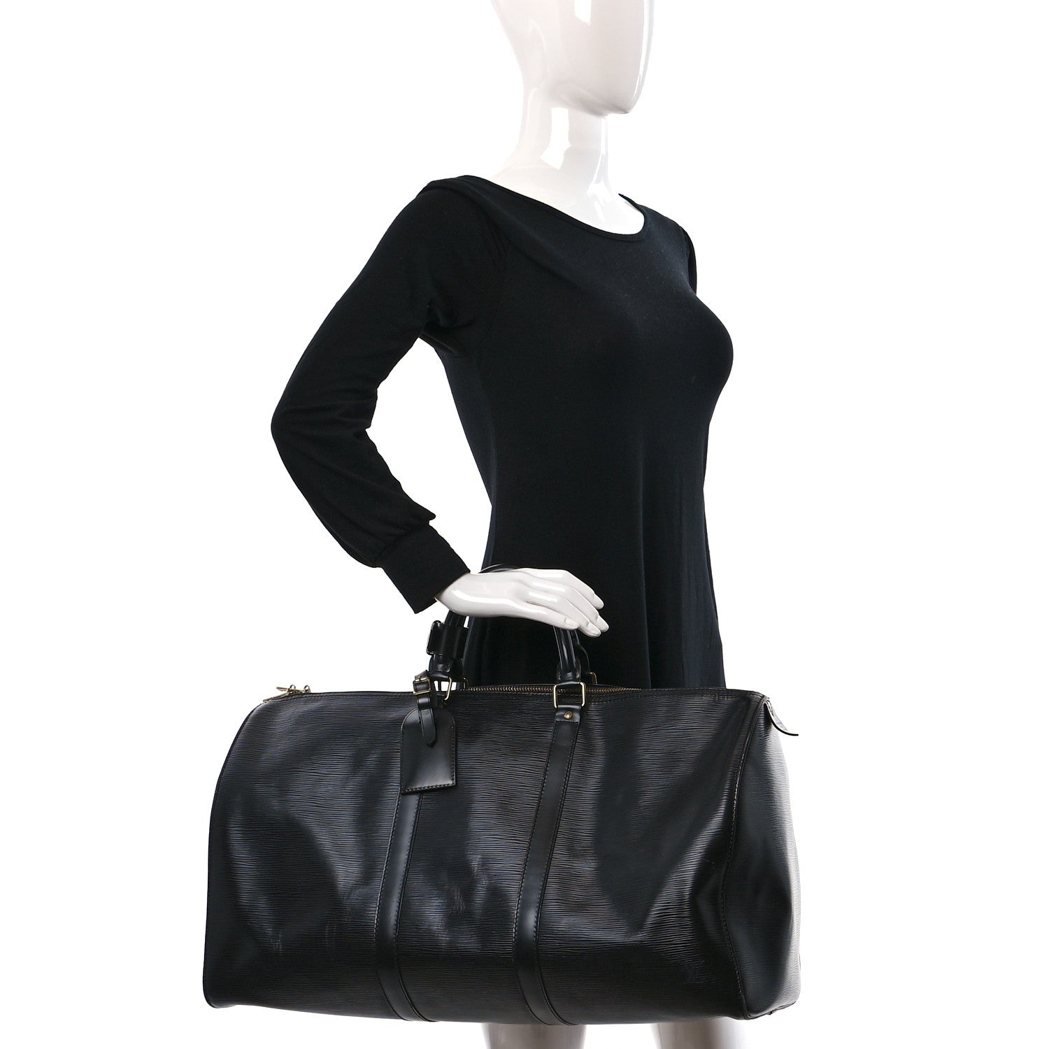 Louis Vuitton Epi Keepall 50 Black 2 of 13