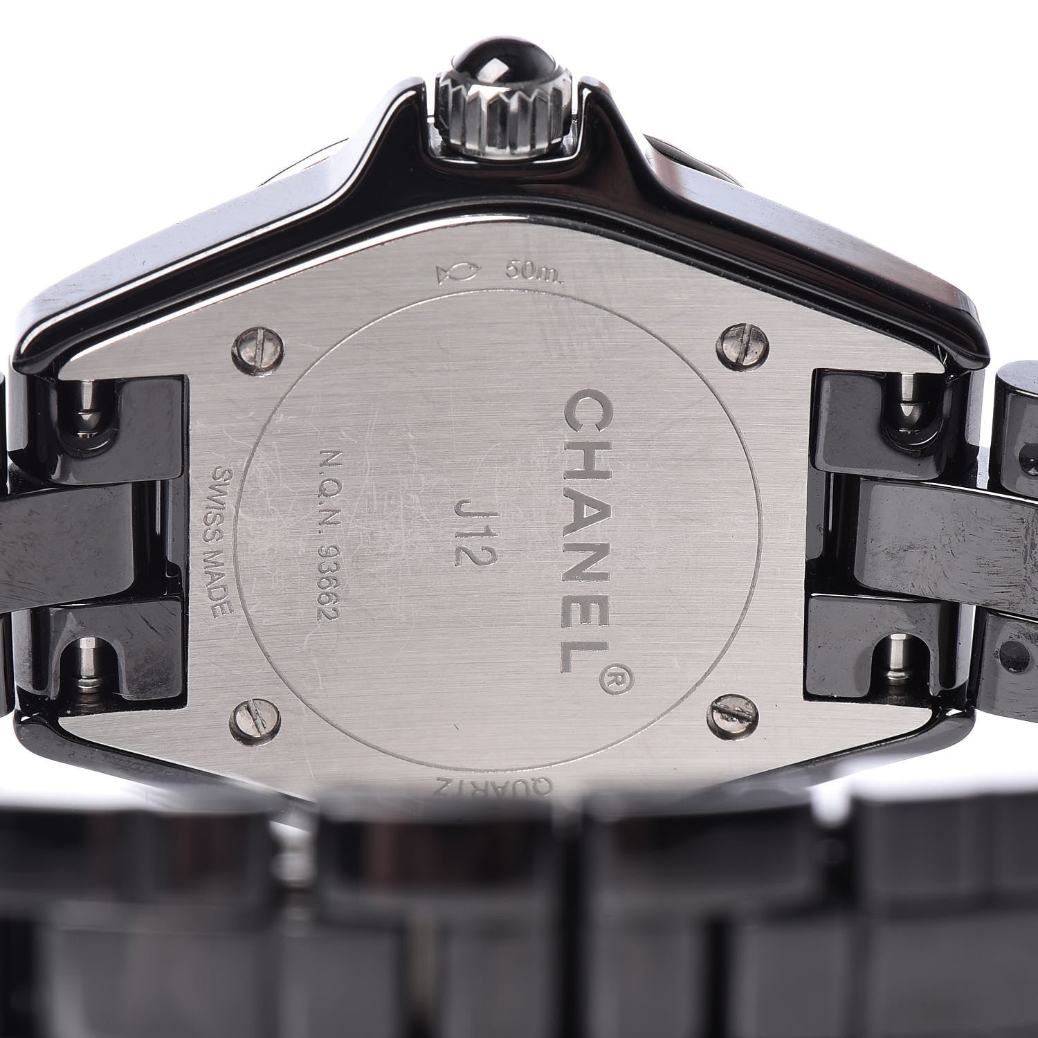Chanel Stainless Steel Ceramic Diamond Bezel 29mm J12 Quartz Watch Black 5 of 8