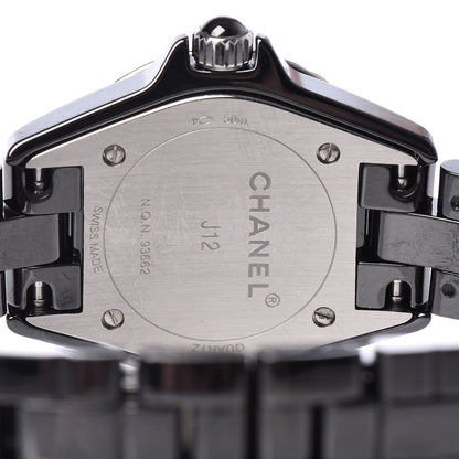 Chanel Stainless Steel Ceramic Diamond Bezel 29mm J12 Quartz Watch Black 5 of 8