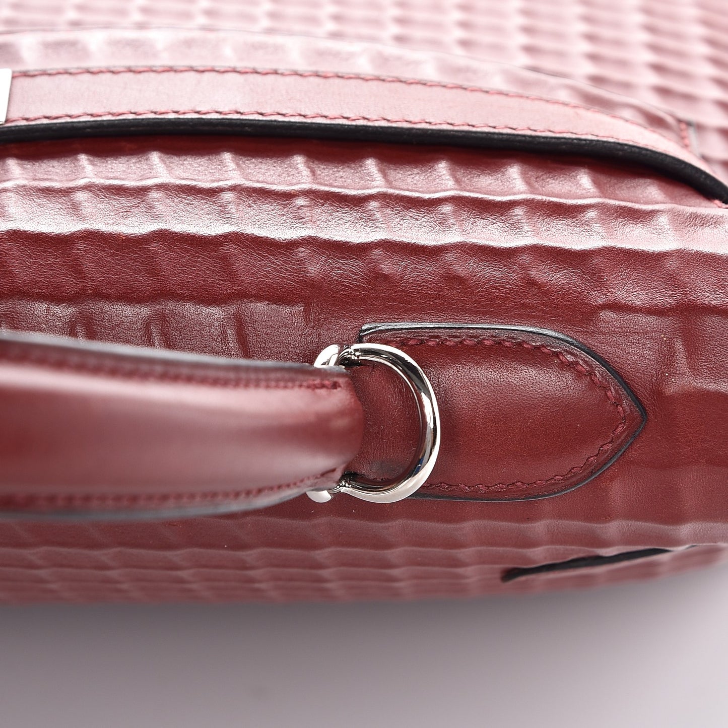 Barenia Sellier Waffle Kelly 35 Rouge H