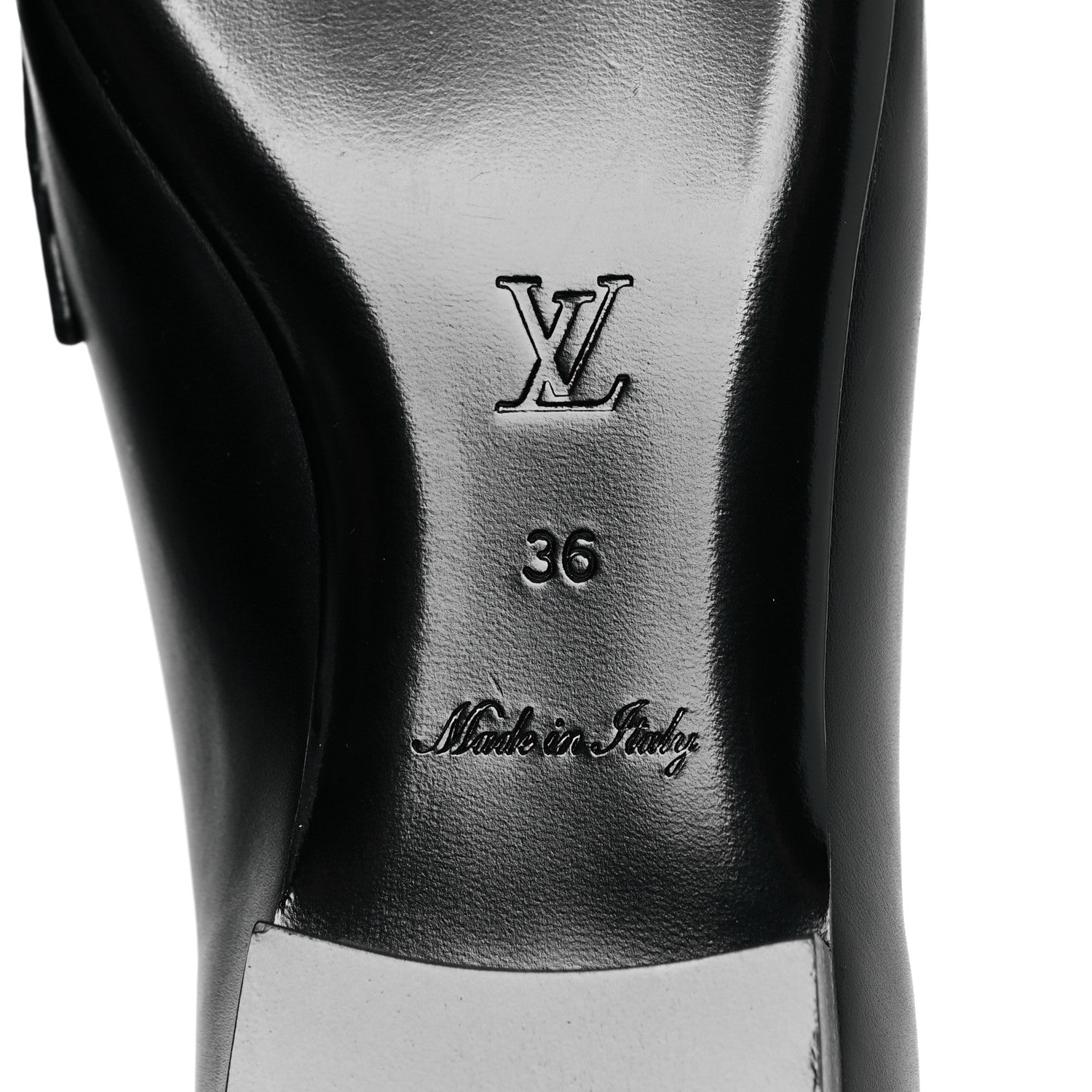 Louis Vuitton Calfskin Upper Case Flat Loafer 36 Black 6 of 8