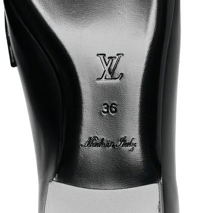 Louis Vuitton Calfskin Upper Case Flat Loafer 36 Black 6 of 8