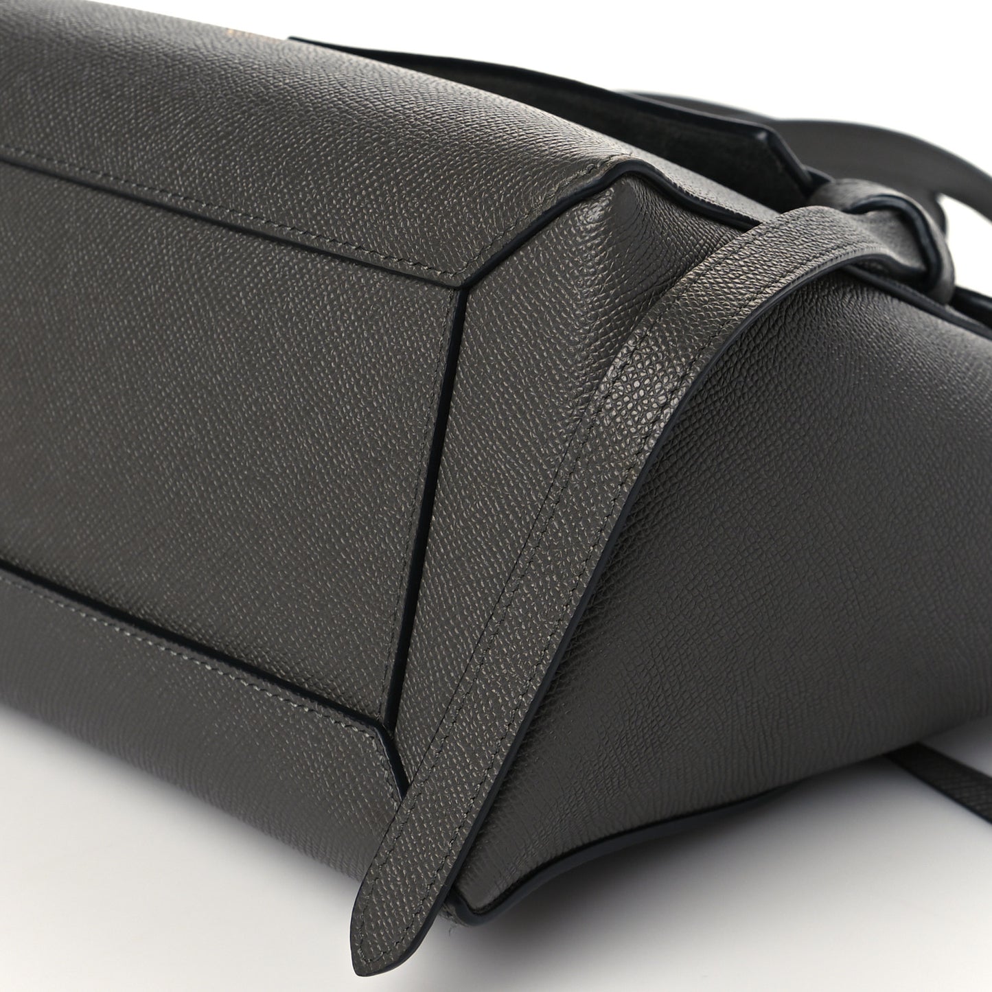 Grained Calfskin Micro Belt Bag Grey