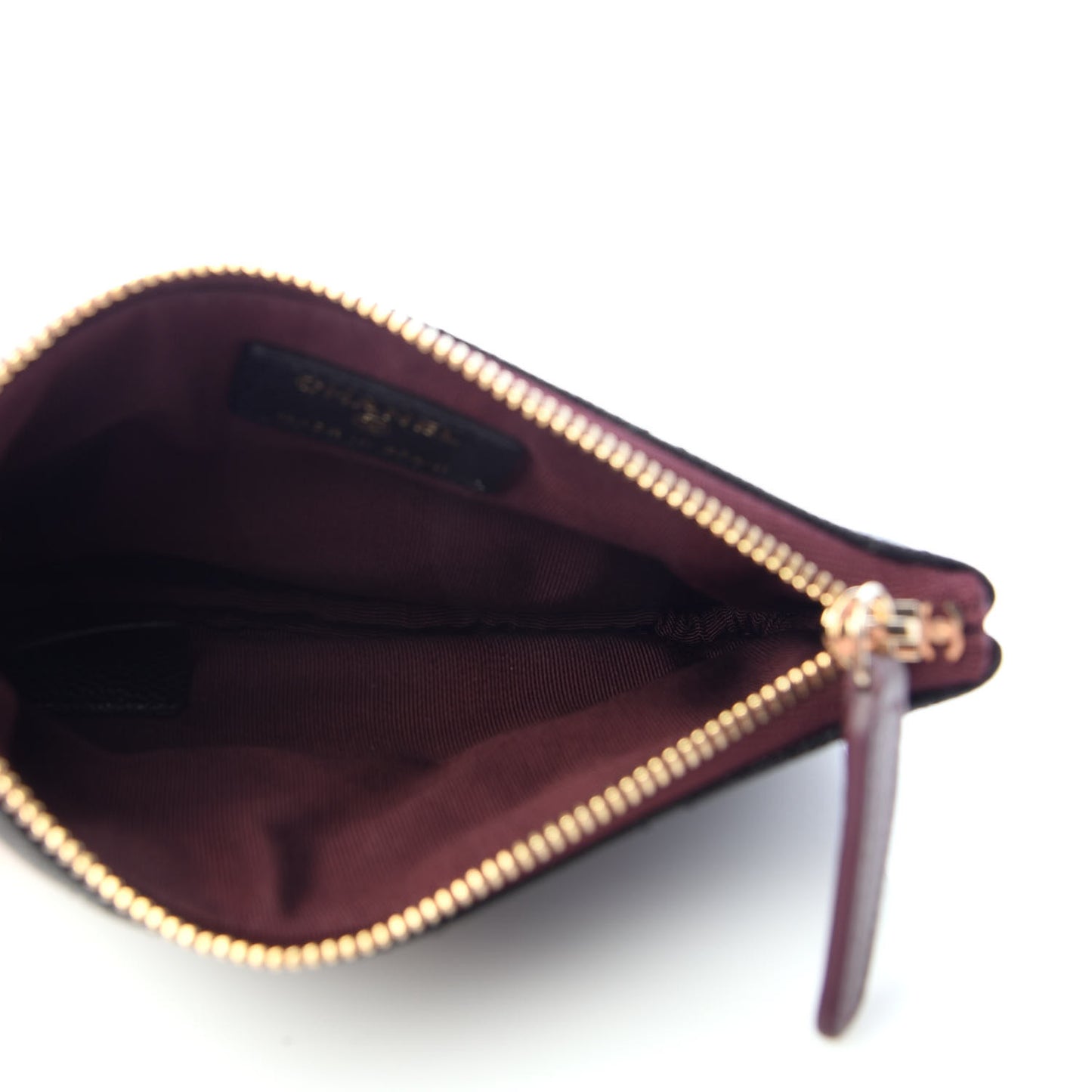 Caviar Quilted Small Cosmetic Case Black