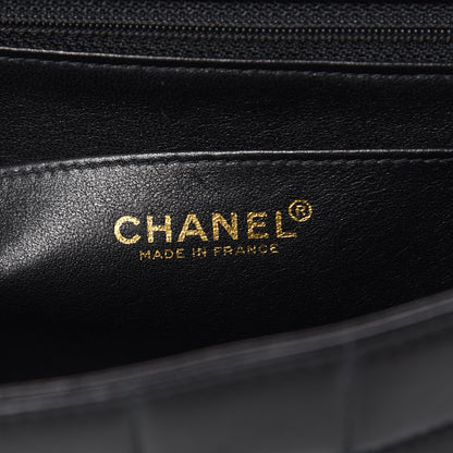 Chanel Lambskin Quilted Crystal Chocolate Bar Charm Flap Black 6 of 16