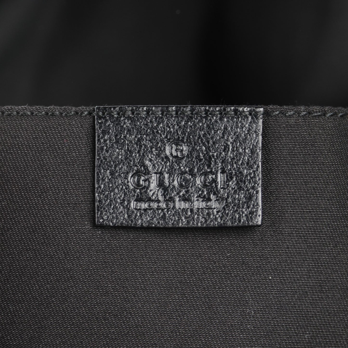 GG Monogram Medium Web Handle Vertical Tote Black