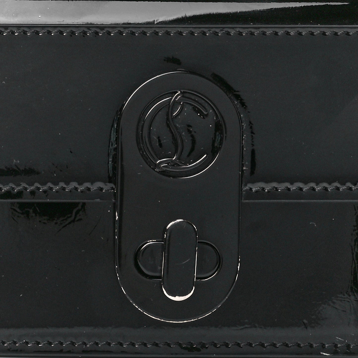 Patent Calfskin Mini Elisa Baguette Black