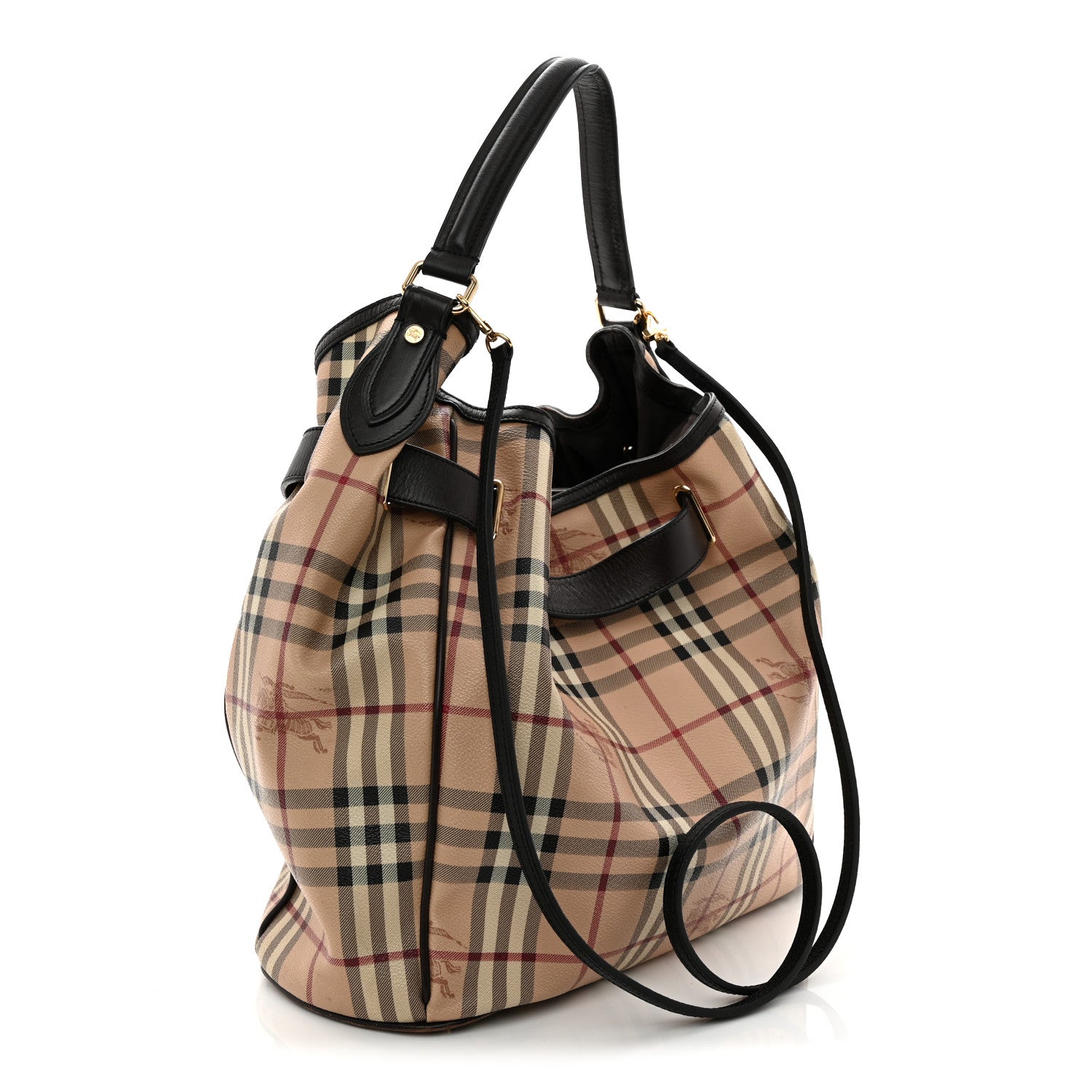Burberry Haymarket Check Medium Walden Belted Hobo  Chocolate 3 of 12