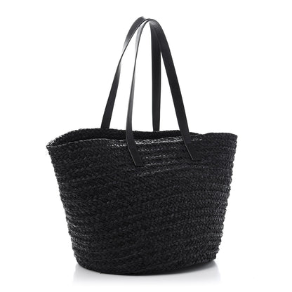 Saint Laurent Raffia Medium Panier Bag Black 3 of 11