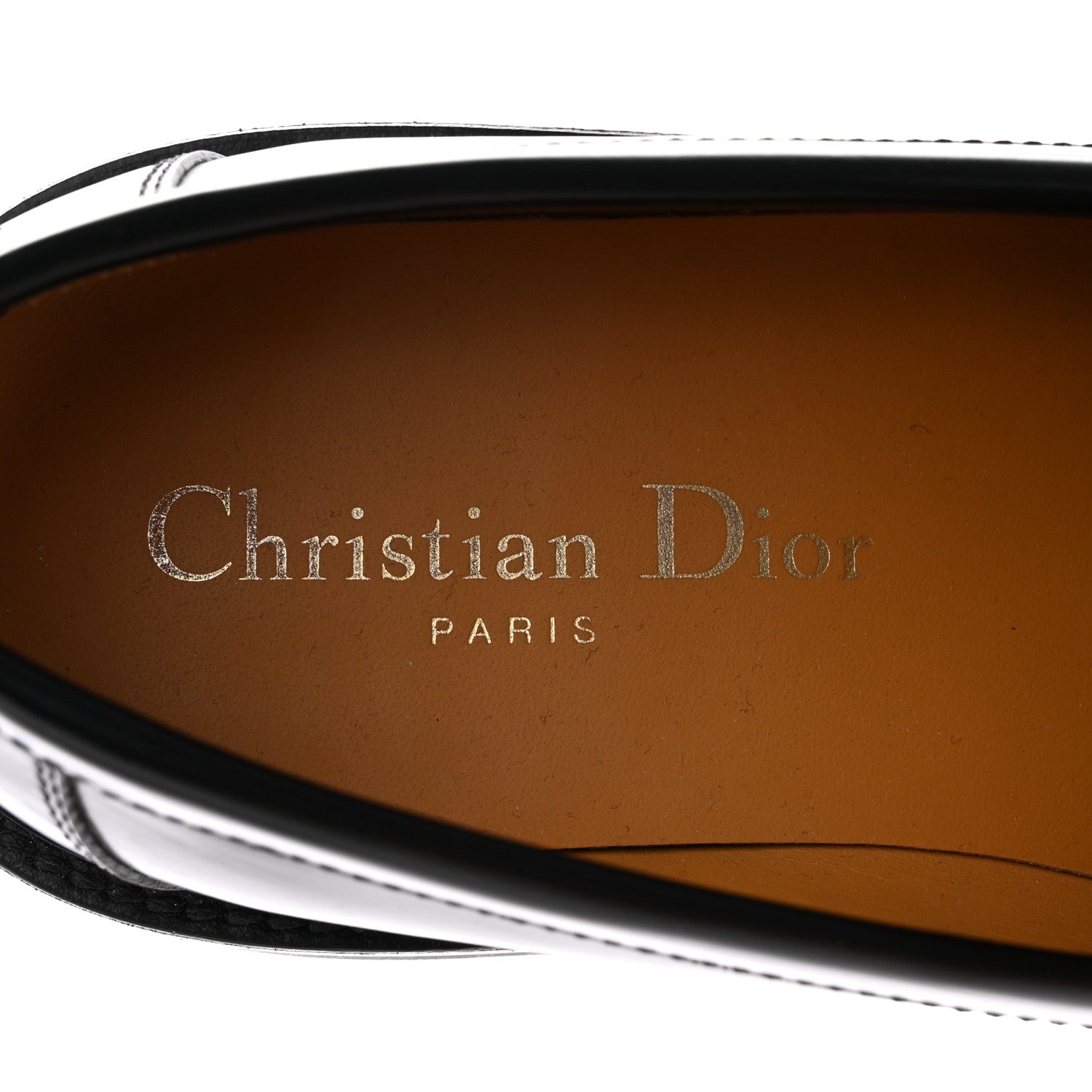 Christian Dior Brushed Calfskin Boy Loafers 35.5 Black White 7 of 19