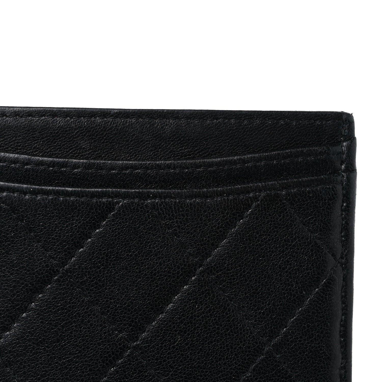 Chanel Lambskin Quilted Card Holder Black 9 of 11