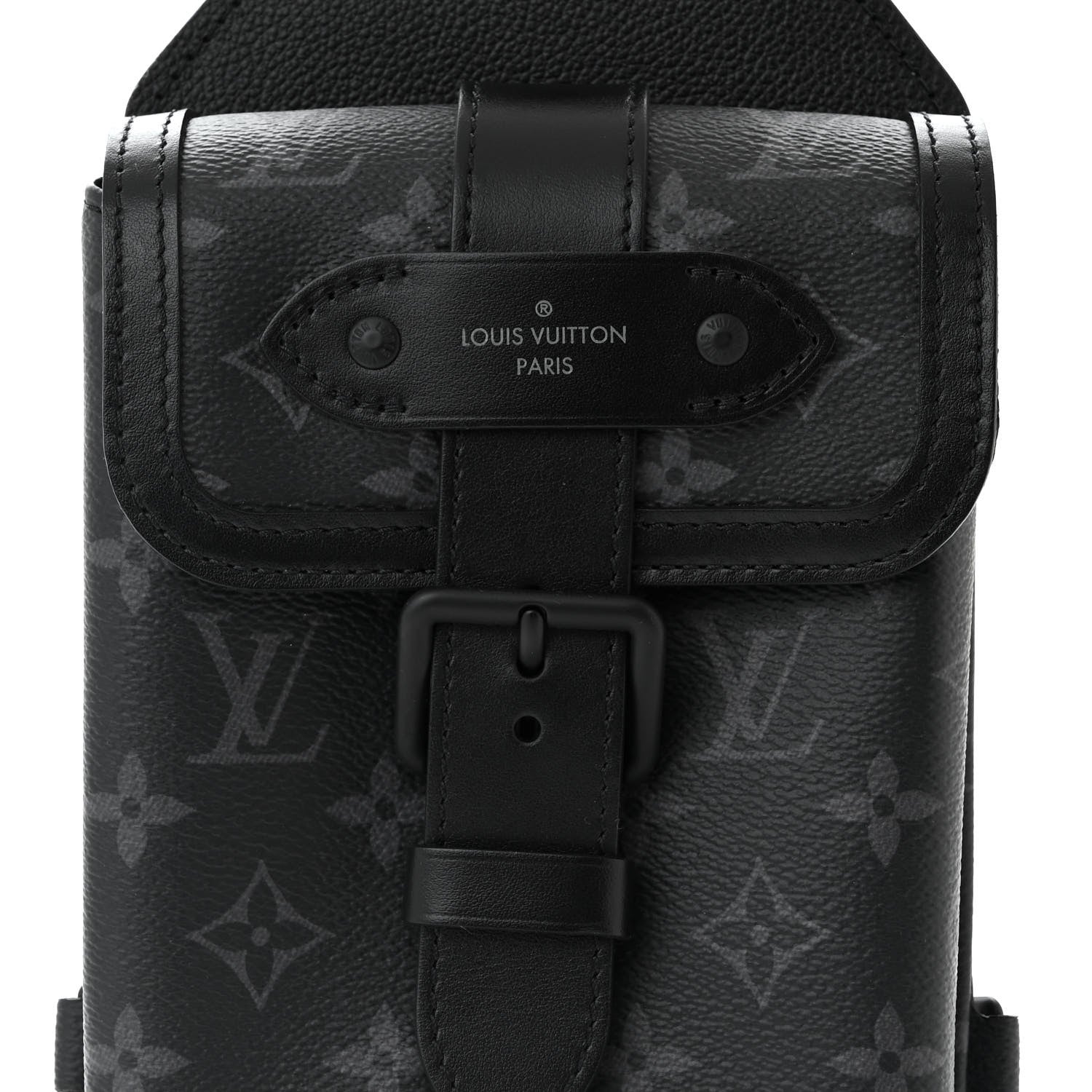 Louis Vuitton Monogram Eclipse Saumur Slingbag Black 7 of 10