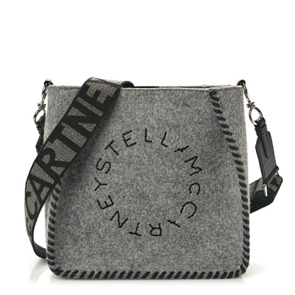 Stella McCartney Eco Felt Mini Logo Crossbody Smoke Slate 1 of 10