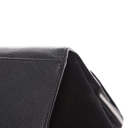 Celine Drummed Calfskin Suede Double Zip Trapeze Black 8 of 10