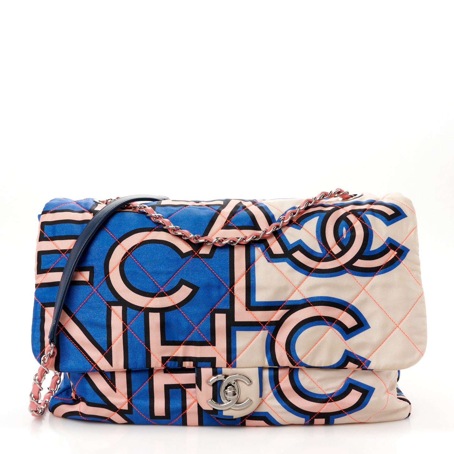 Nylon Printed Maxi Flap Multicolor