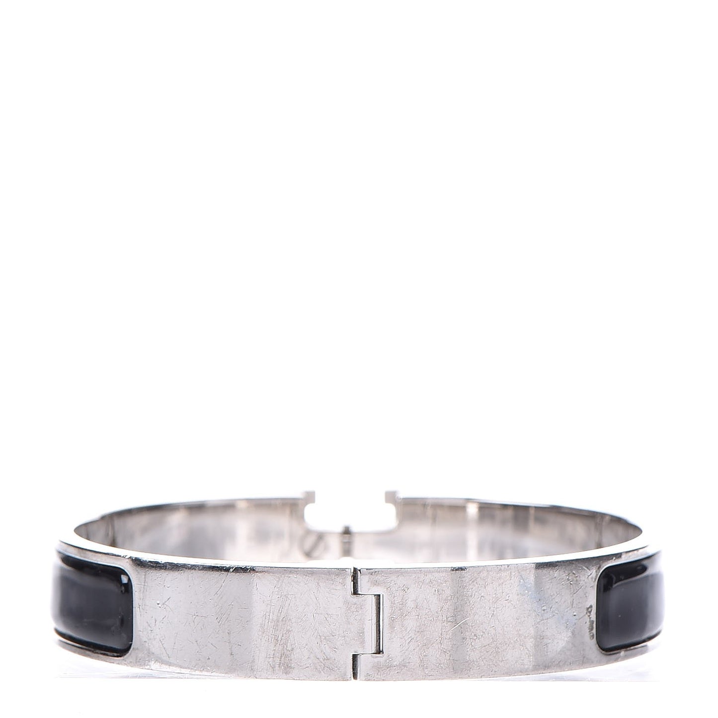 Enamel Narrow Clic Clac H Bracelet GM Black