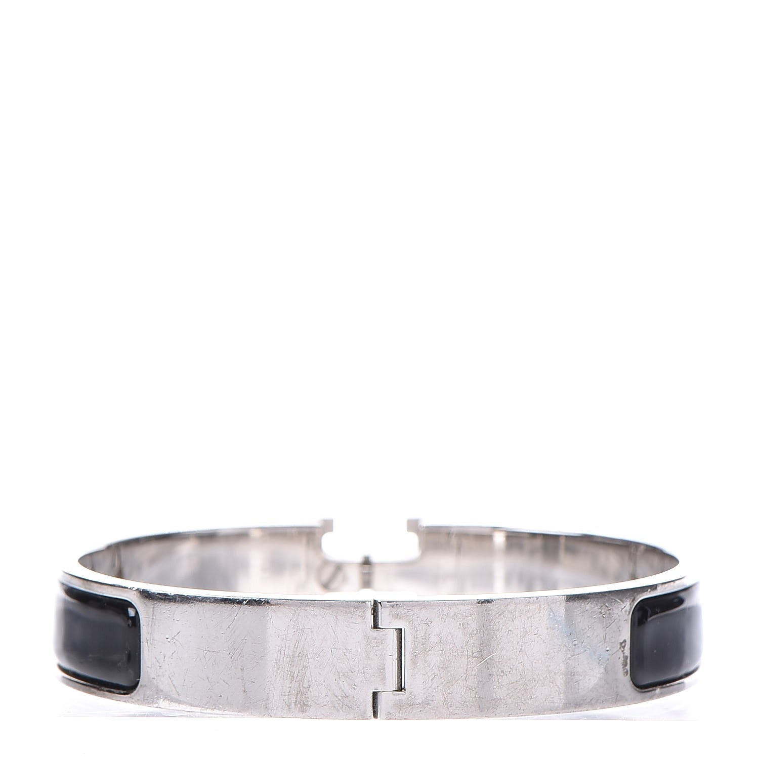 Hermes Enamel Narrow Clic Clac H Bracelet GM Black 4 of 4