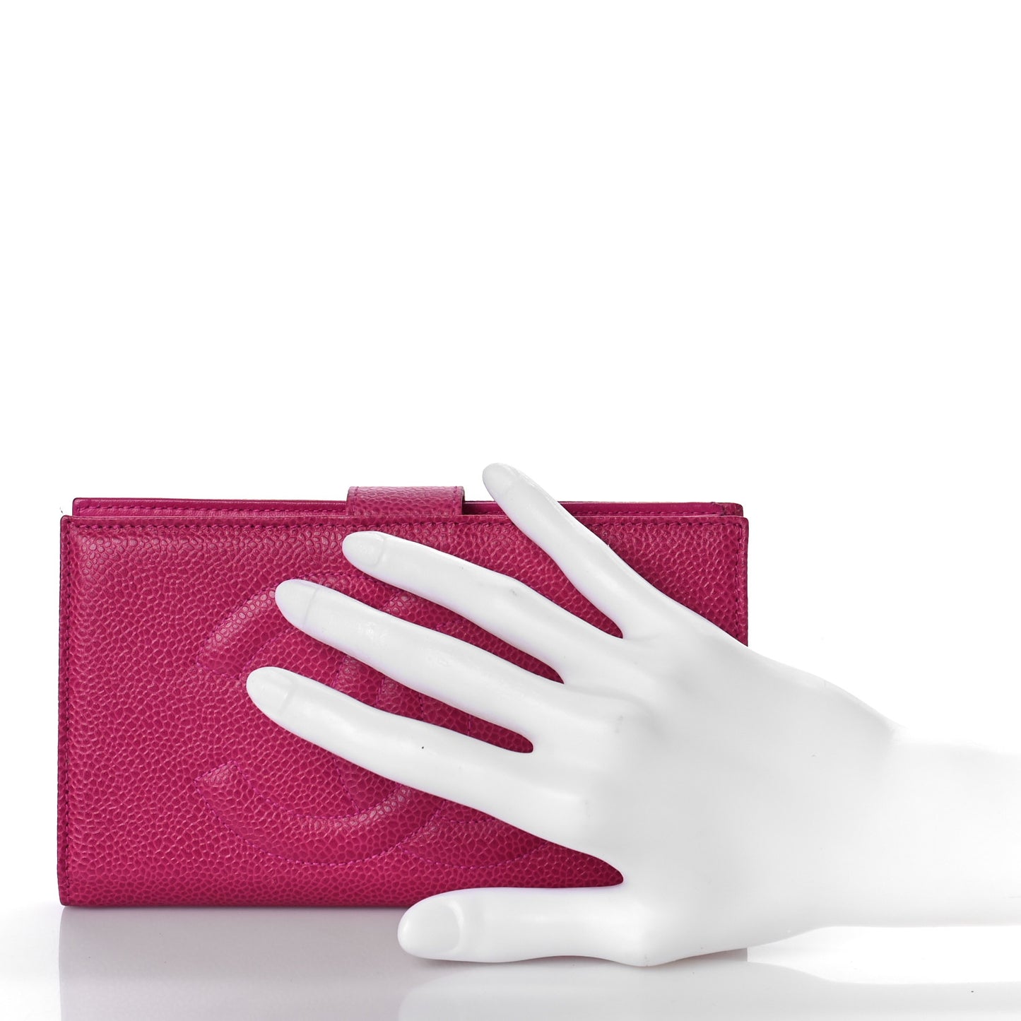 Caviar Timeless CC French Wallet Dark Pink