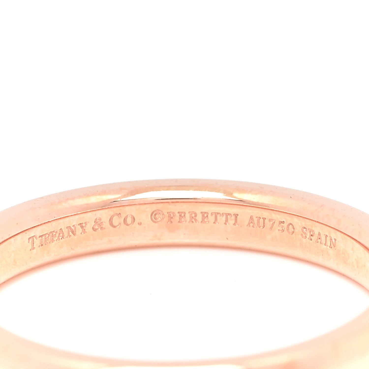 Tiffany 18K Rose Gold Elsa Peretti Stacking Band Ring 51 5.75 4 of 4